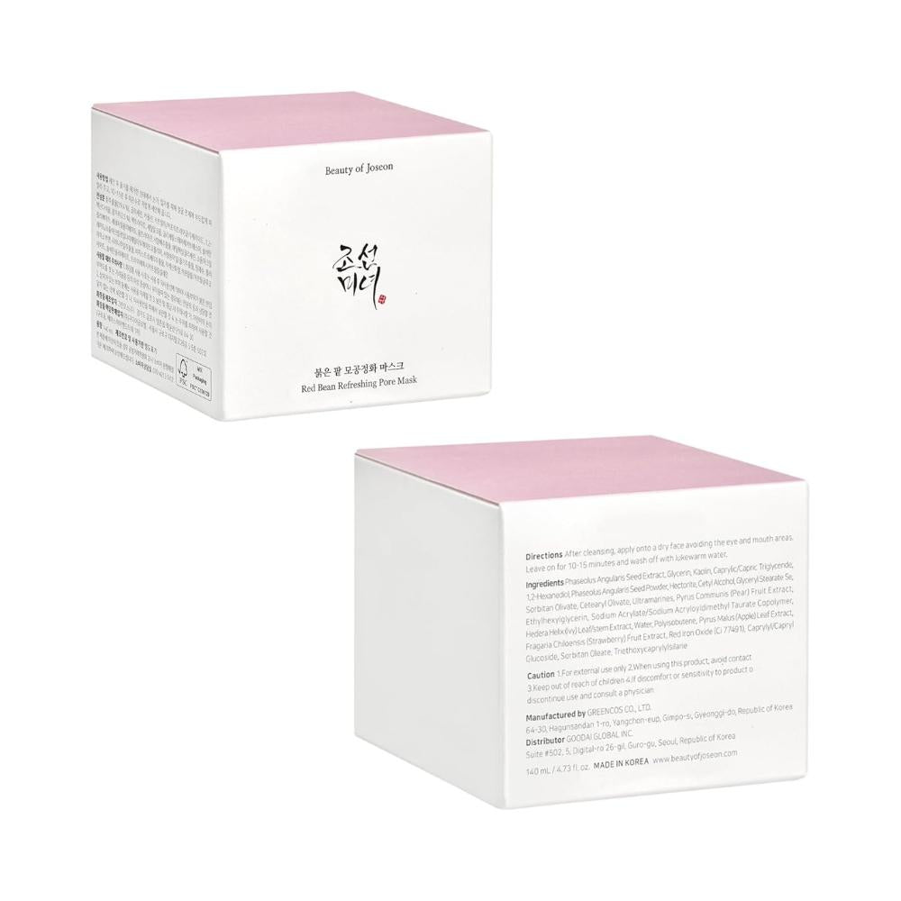 Beauty of Joseon Mascarilla de Arcilla con Frijol Rojo 140 ml para Poros Sebo y Textura de la Piel Refreshing Pore Mask