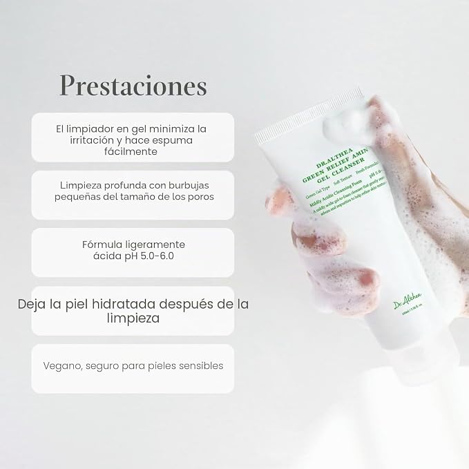 Dr. Althea Green Relief Amino Gel Cleanser – limpiador facial coreano – imagen 3