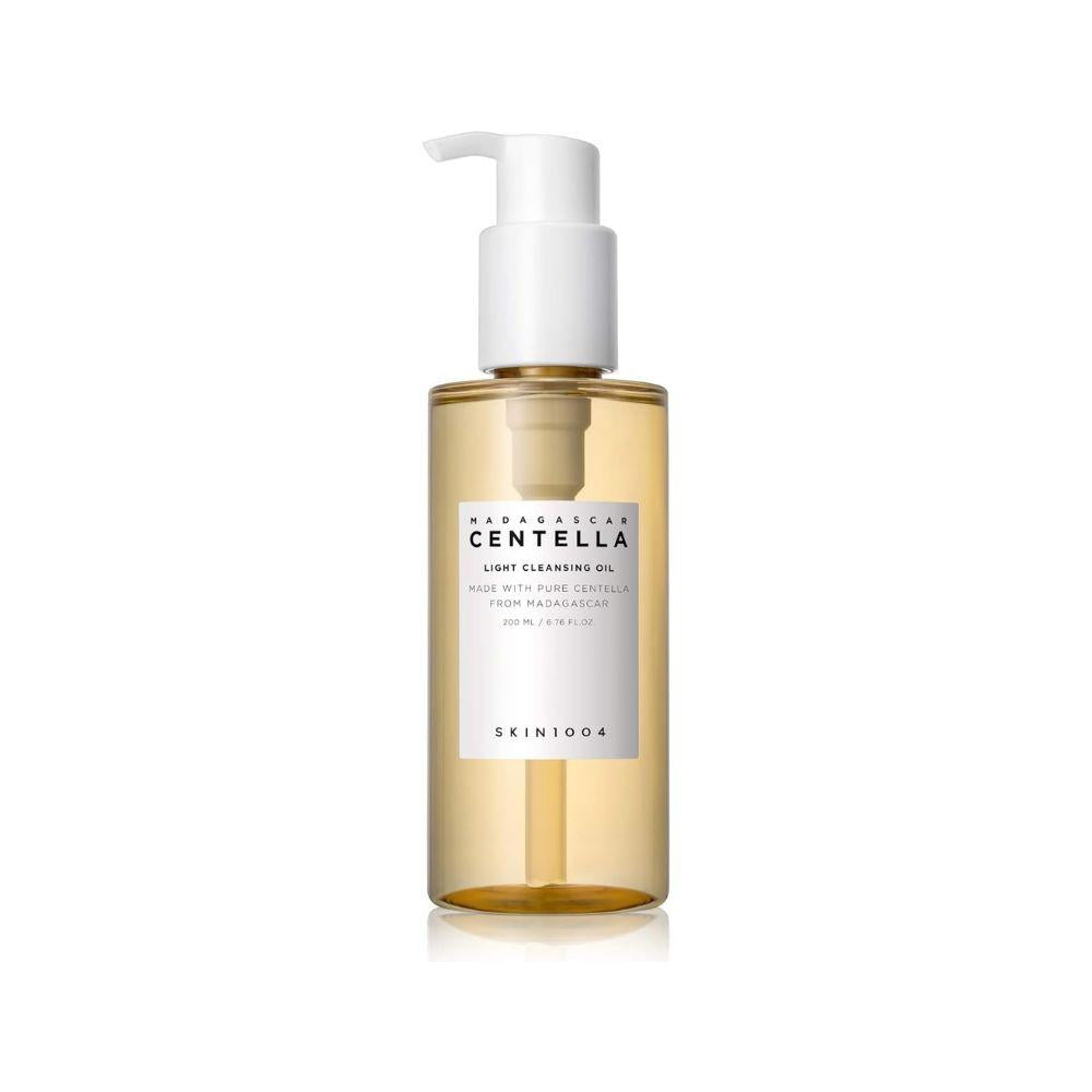 SKIN1004 Madagascar Centella Light Cleansing Oil 200 ml | Aceite limpiador coreano para doble limpieza, desmaquillante suave con centella asiática para poros y piel sensible