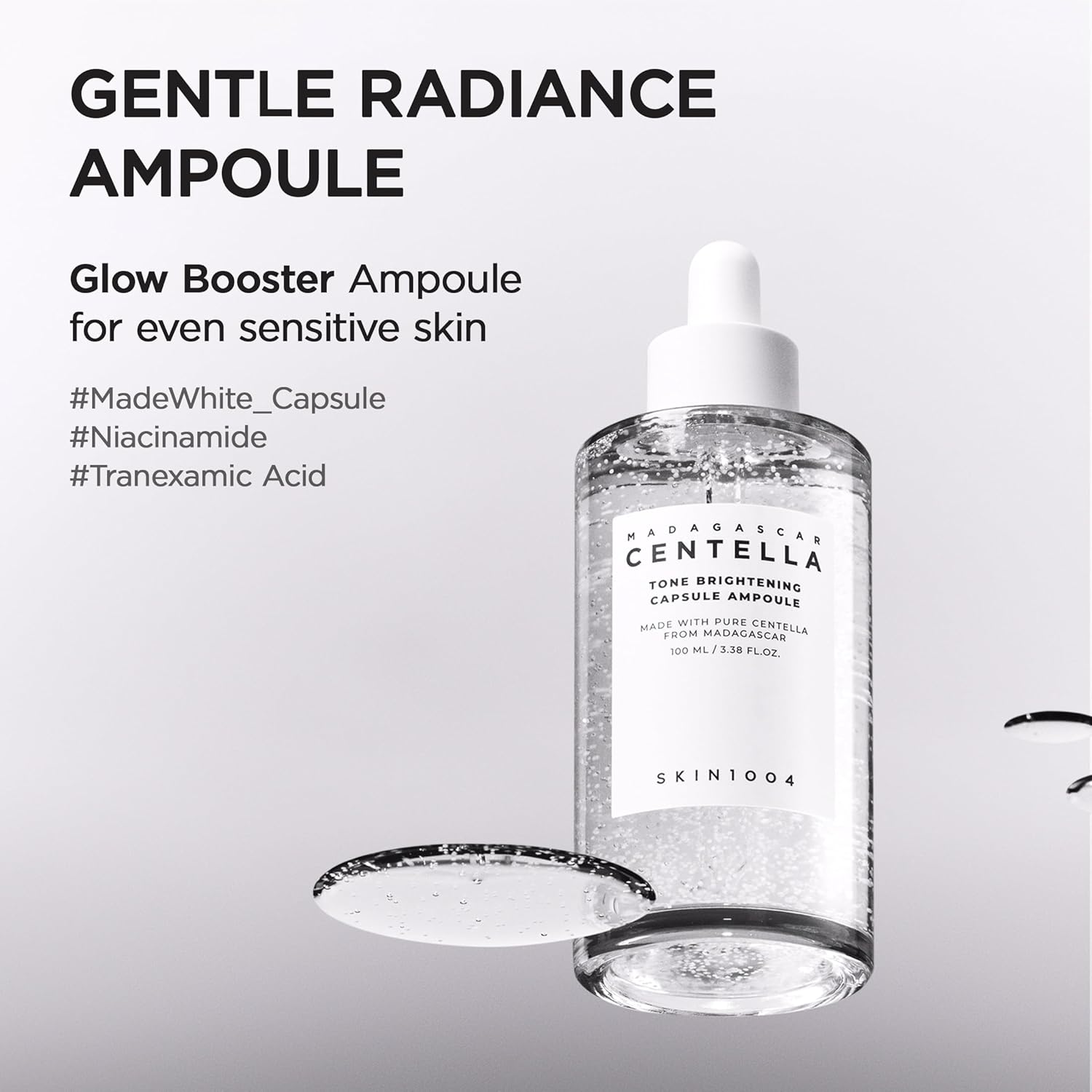 SKIN1004 Madagascar Centella Tone Brightening Ampoule 100 ml | Ampolla iluminadora con niacinamida, ácido tranexámico y centella para tono más uniforme