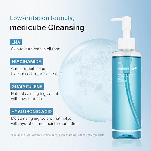 Medicube Zero Pore Blackhead Deep Cleansing Oil 205 ml – limpiador facial coreano – imagen 4