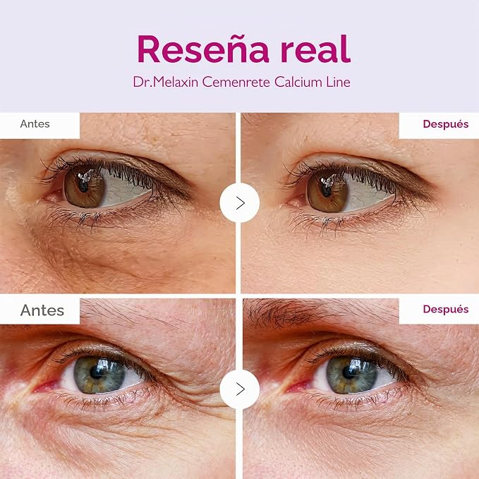 Dr. Melaxin Cemenrete Calcium Volume Eye Patch | 60 Parches Hidrogel con REBORNIC · Calcio Ionizado 10.000 PPM + Colágeno + Elastina Hidrolizada + Niacinamida + Adenosina