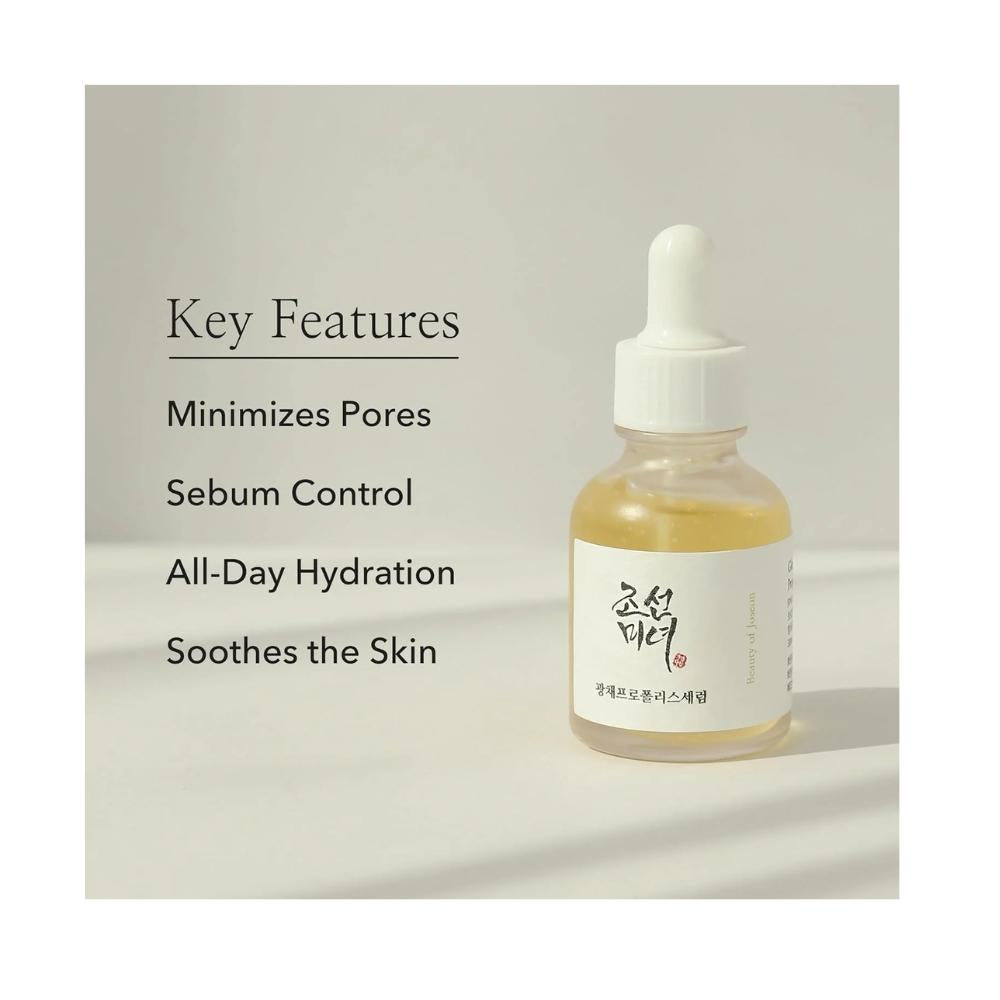 Beauty of Joseon Glow Serum Propolis + Niacinamide 30ml – Sérum Iluminador y Calmante con Propóleo 60% y Niacinamida 2% – Ideal para Piel Sensible, Mixta o con Acné – Hidratación, Reducción de Poros y Control del Sebo
