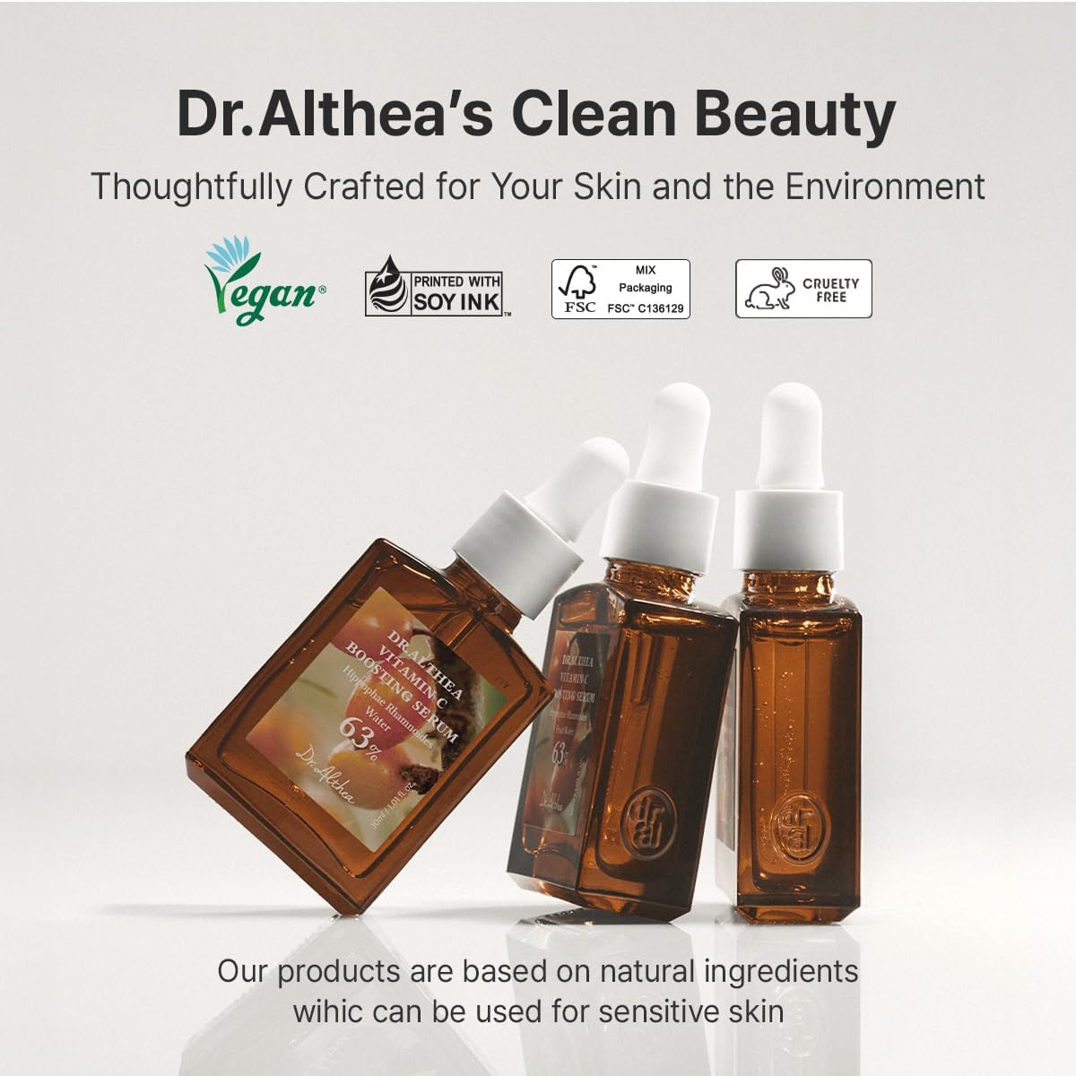 Dr.Althea Vitamin C Boosting Serum 30 ml | Sérum diario con vitamina C para ayudar a reducir manchas y unificar el tono | Cosmética coreana vegana iluminadora