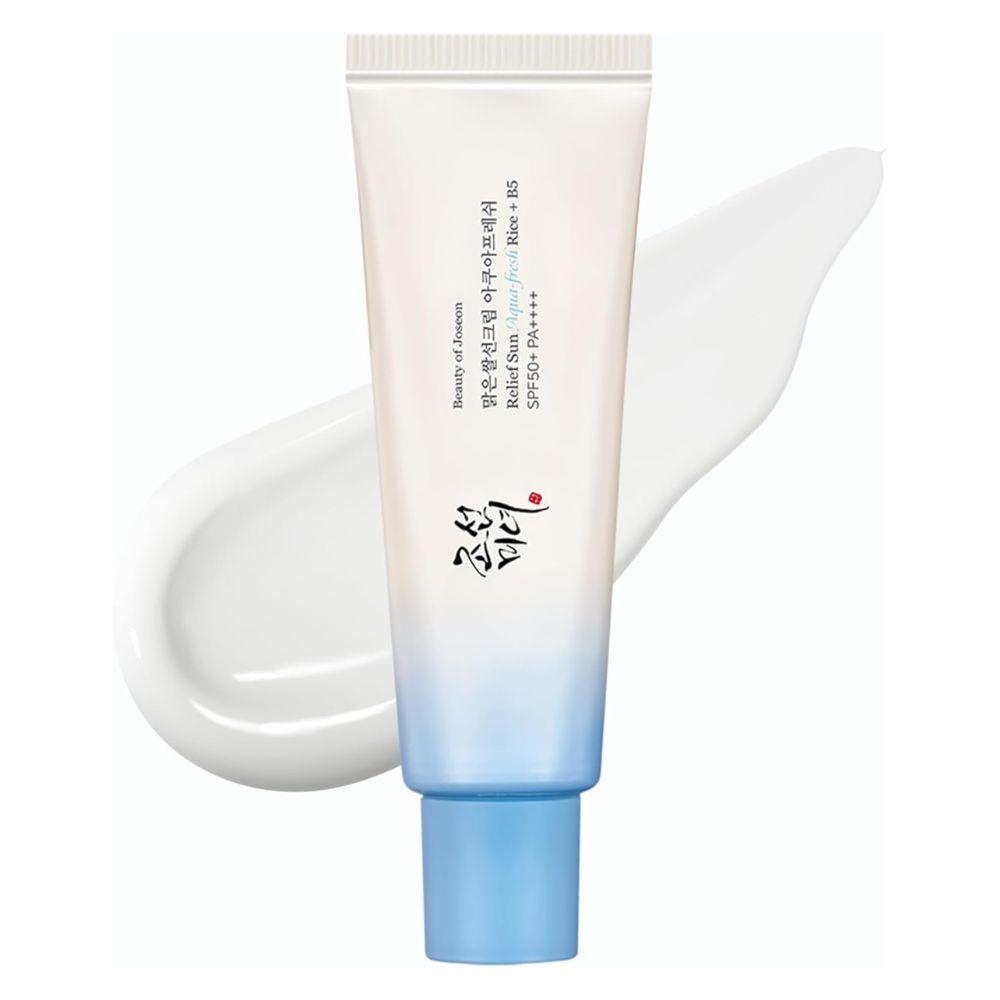 Beauty of Joseon Relief Sun Aqua‑Fresh Rice + B5 SPF50+ PA++++ protector solar facial - con agua de semilla de arroz y Vitamina B5- cruelty free; Entrega 24h