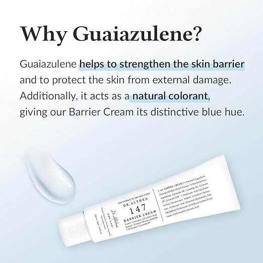 Dr. Althea 147 Barrier Cream 50 ml Crema Barrera Azulene con 4 Ceramidas y 7 Tipos de Ácido Hialurónico Vegana Reparadora e Hidratante para Piel Seca y Sensible