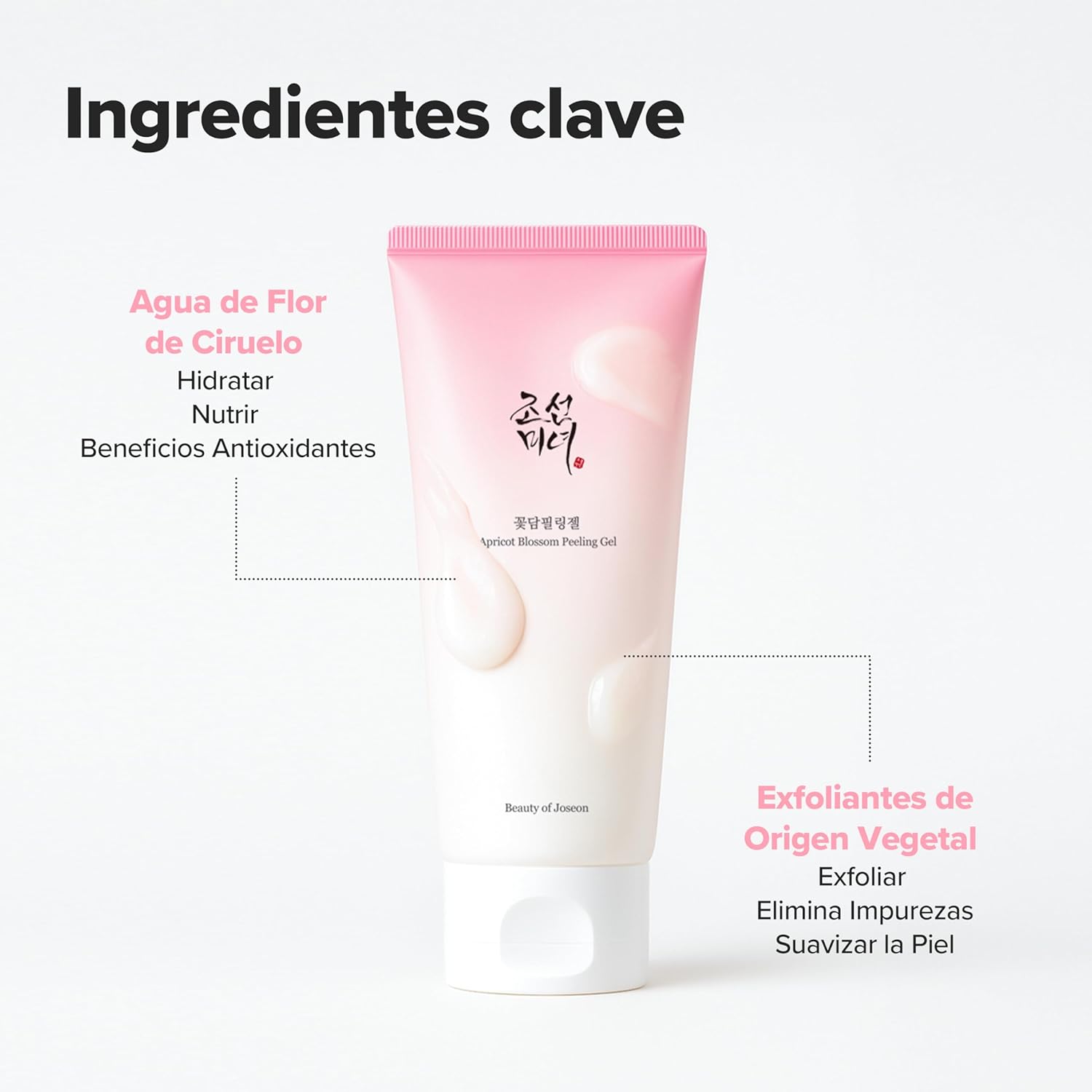 Beauty of Joseon Apricot Blossom Peeling Gel 100 ml | Peeling gel gommage suave con flor de albaricoquero y celulosa vegetal para piel más lisa y luminosa
