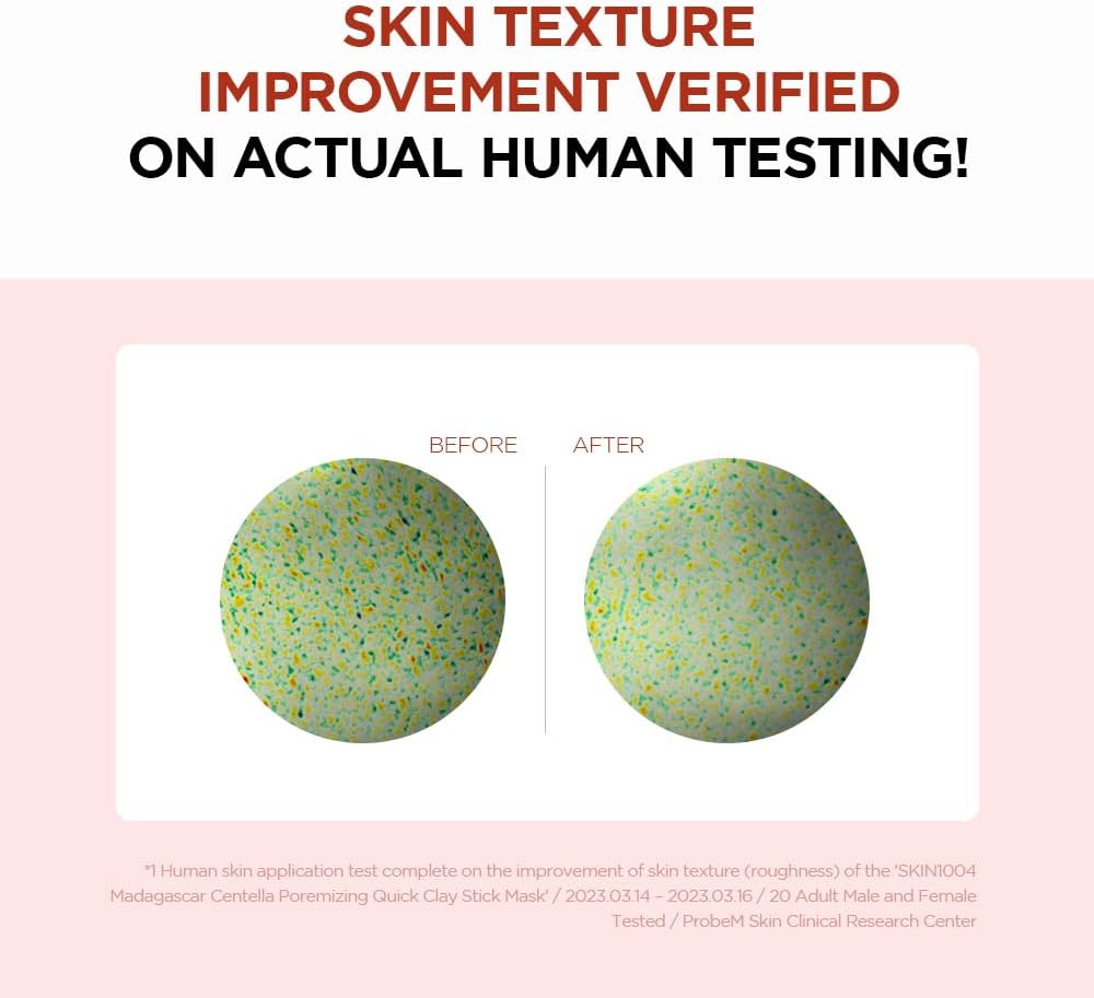 SKIN1004 Madagascar Centella Poremizing Quick Clay Stick Mask 27 g – Control de sebo y poros, piel suave y limpia