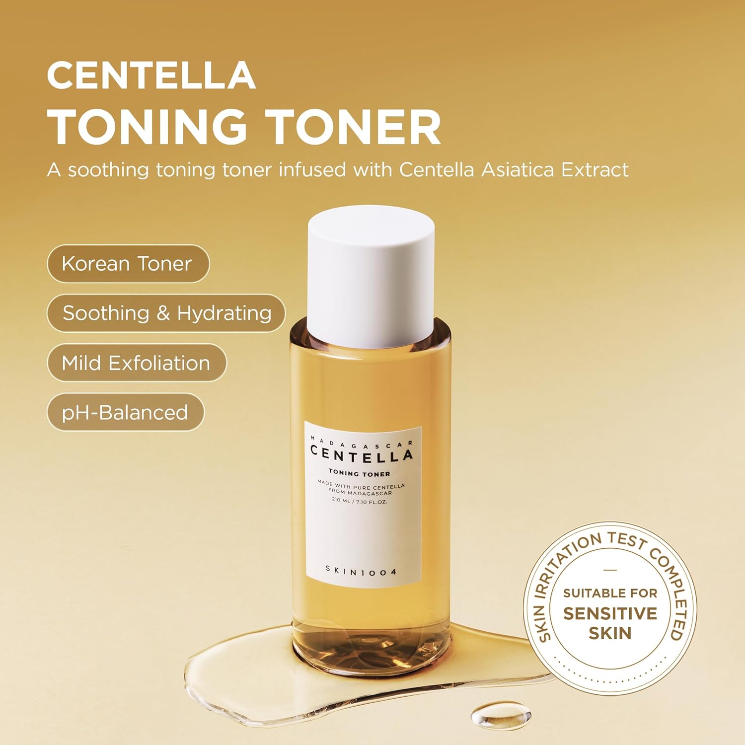 SKIN1004 Madagascar Centella Toning Toner 210ml | Tónico Facial Coreano Calmante e Hidratante para Piel Sensible