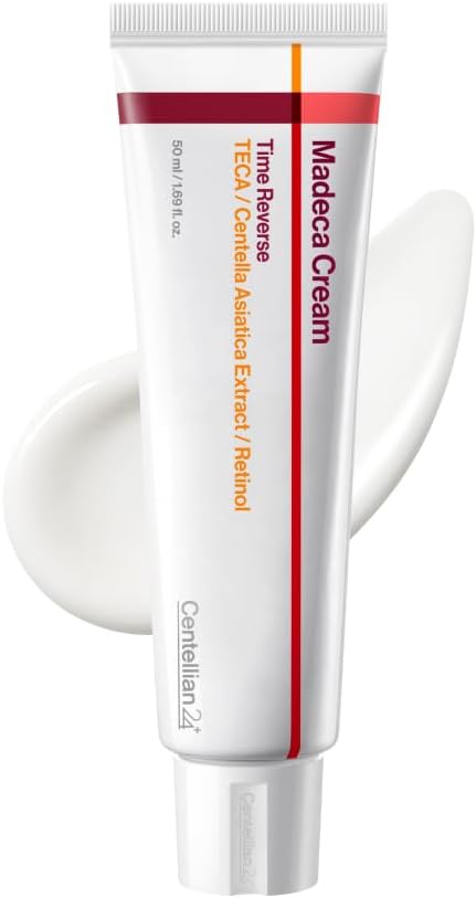 CENTELLIAN 24 Madeca Time Reverse Cream | Crema Antiedad con Complejo TECA Patentado, Retinol, Resveratrol, PDRN (ADN de Salmón), Ceramida NP y Ácido Hialurónico | 10 Beneficios Antiedad en Una Crema | Fórmula K-Beauty Farmacéutica | 50 ml