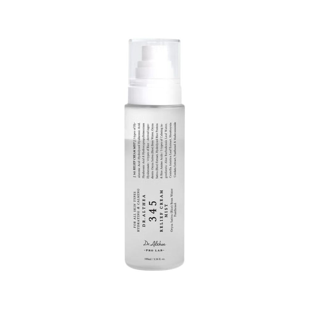 Dr.Althea 345 Relief Cream Mist 100 ml | Bruma facial hidratante bifásica con agua de salvado de arroz y centella para piel sensible
