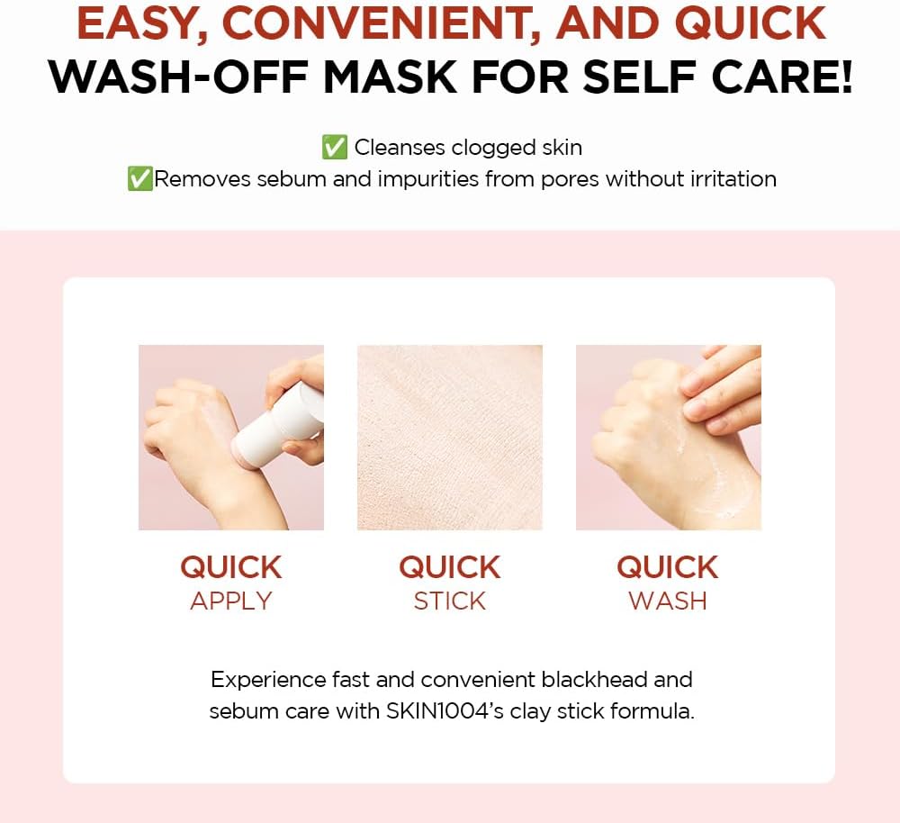 SKIN1004 Madagascar Centella Poremizing Quick Clay Stick Mask 27 g – Control de sebo y poros, piel suave y limpia