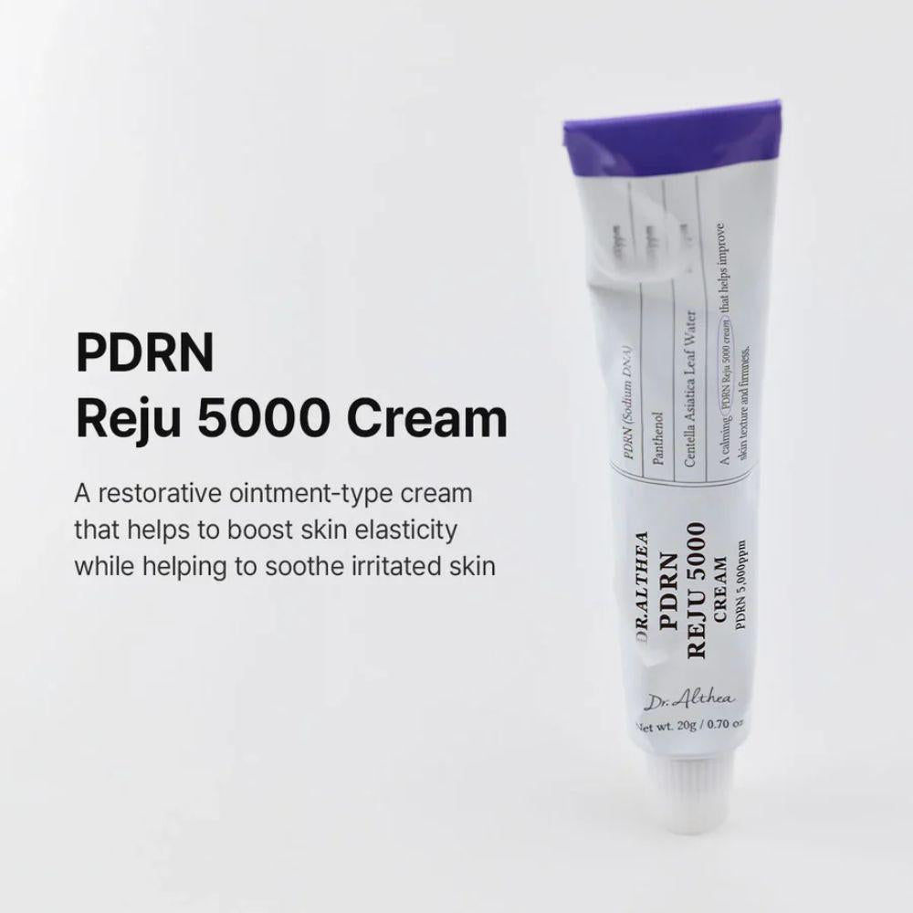 Dr. Althea PDRN Reju 5000 Cream 20 g | Crema ligera con 5000 ppm PDRN, pantenol, centella y triple ácido hialurónico para alivio intensivo y firmeza
