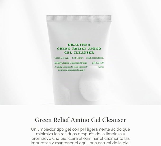 Dr. Althea Green Relief Amino Gel Cleanser – limpiador facial coreano – imagen 2