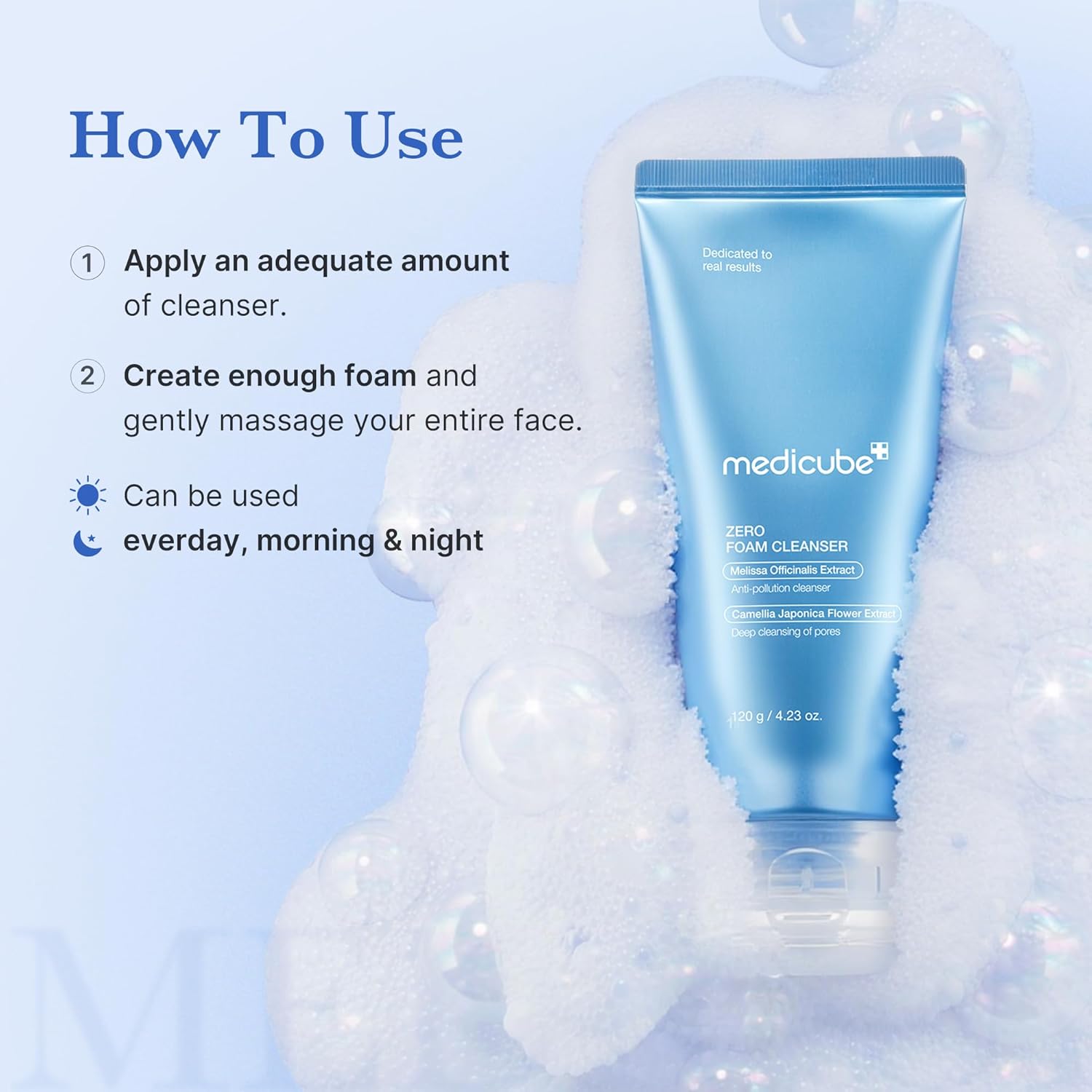 Medicube Zero Foam Cleanser 120 ml | Limpiador en espuma para piel sensible, control de sebo y poros más refinados