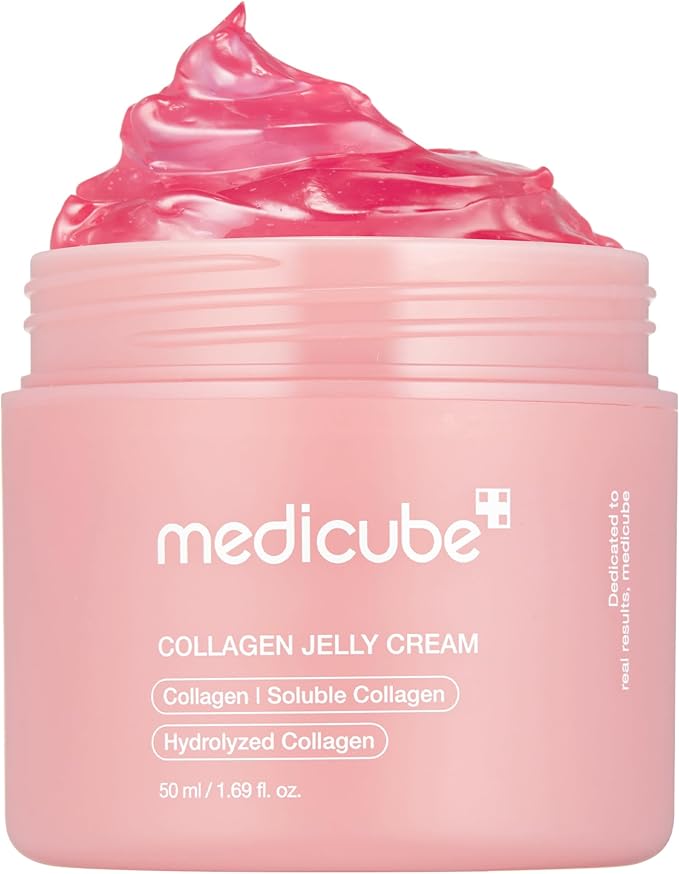 Medicube Collagen Jelly Cream | Crema Gel con Colágeno Hidrolizado + Ácido Hialurónico + Extracto de Arándano | Hidratación y Glow 24H · Piel más Firme y Jugosa · Textura Jelly Ultrafluida · K-Beauty Antiedad | 50ml