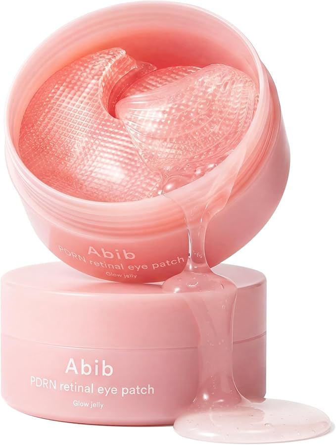 Abib PDRN Retinal Eye Patch Glow Jelly | Parches Antiojeras y Antiarrugas con ADN de Salmón + Retinal + Colágeno + Niacinamida + Cafeína + Ácido Hialurónico + Centella Asiática + Escualeno | Multizonal: Ojos · Frente · Cuello