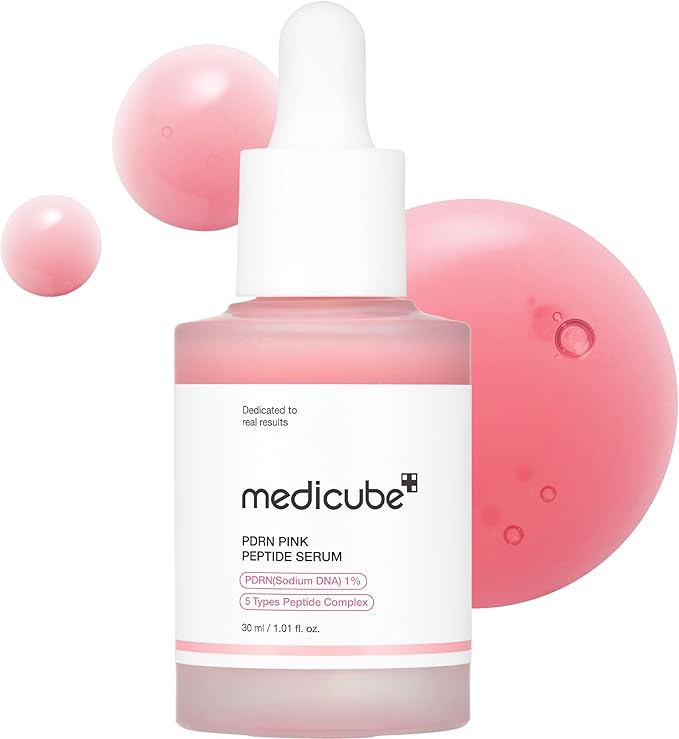Medicube PDRN Pink Peptide Serum | Sérum con ADN de Salmón 10.000 PPM + 5 Péptidos + Niacinamida + Adenosina - Antiedad · Firmeza · Luminosidad Rosa | 30ml