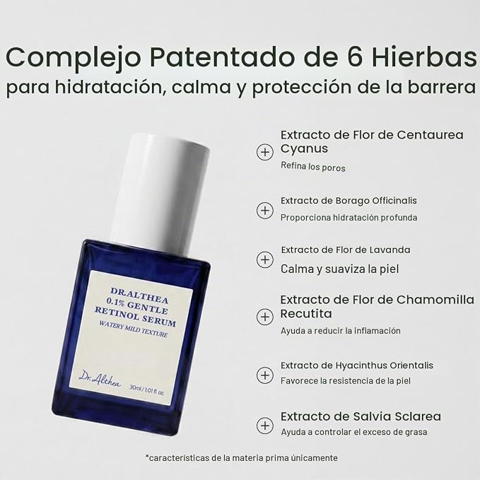Dr. Althea 0.1% Gentle Retinol Serum – sérum coreano – imagen 2