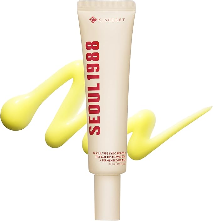 K-SECRET Seoul 1988 Retinal Eye Contour Cream | Contorno de Ojos Antiedad con 4% Retinal Liposoma + Extracto de Judía Fermentada | Niacinamida, Bakuchiol | Ojeras, Arrugas y Patas de Gallo | Cosmética Coreana | 30 ml