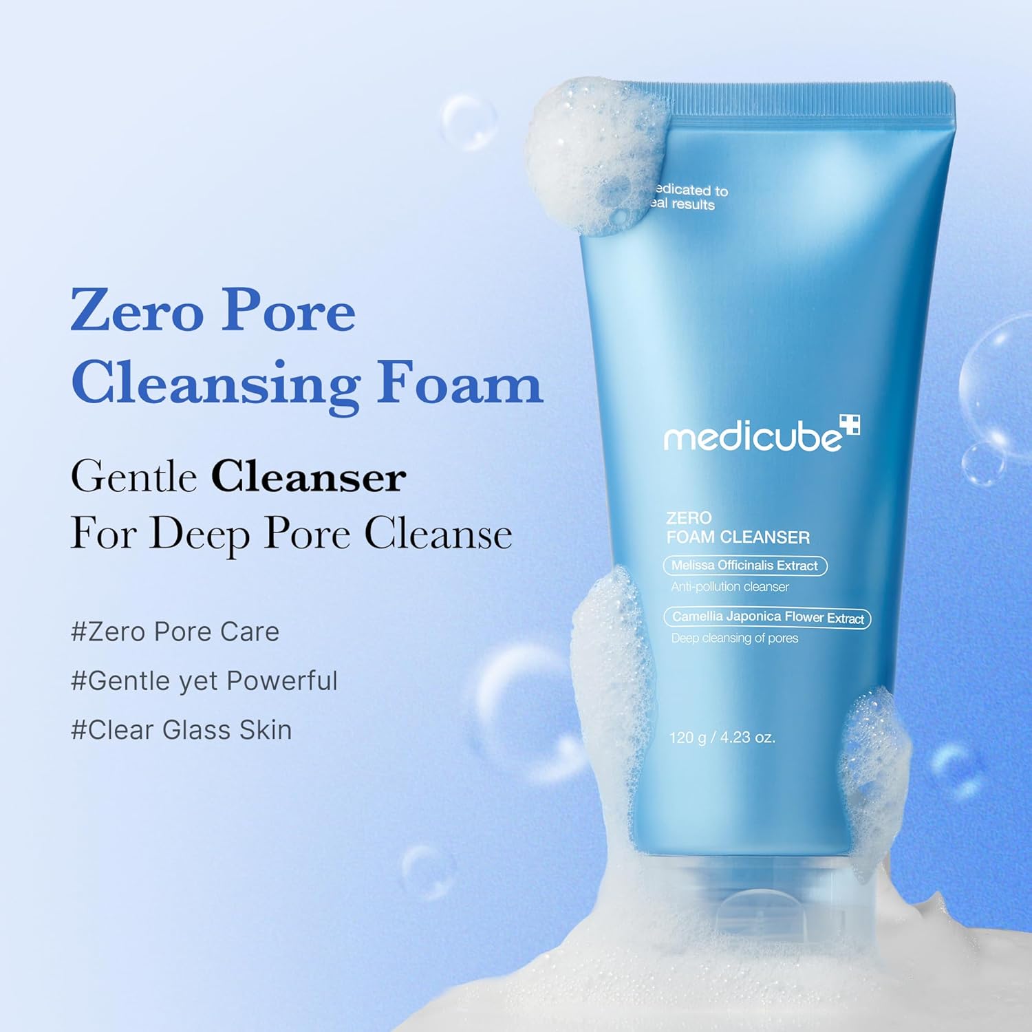 Medicube Zero Foam Cleanser 120 ml | Limpiador en espuma para piel sensible, control de sebo y poros más refinados