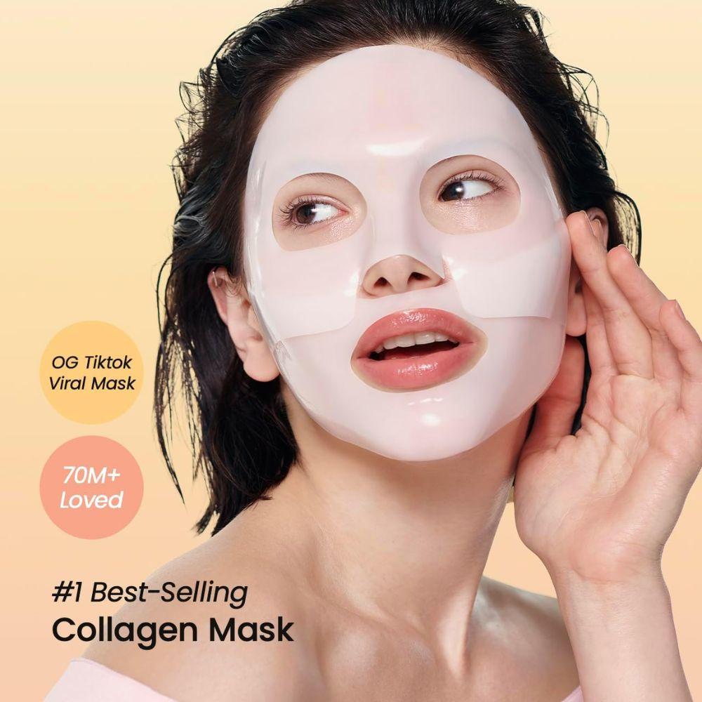 BIODANCE Bio‑Collagen Real Deep Mask 34 g | Mascarilla hidrogel hidratante nocturna | Oligo‑Ácido Hialurónico + Niacinamida (overnight glow)