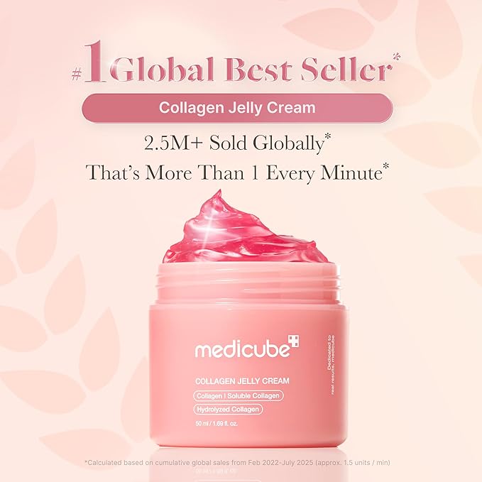 Medicube Collagen Jelly Cream | Crema Gel con Colágeno Hidrolizado + Ácido Hialurónico + Extracto de Arándano | Hidratación y Glow 24H · Piel más Firme y Jugosa · Textura Jelly Ultrafluida · K-Beauty Antiedad | 50ml