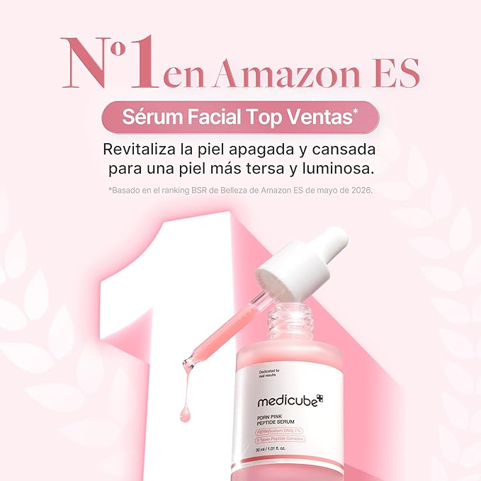 Medicube PDRN Pink Peptide Serum | Sérum con ADN de Salmón 10.000 PPM + 5 Péptidos + Niacinamida + Adenosina - Antiedad · Firmeza · Luminosidad Rosa | 30ml