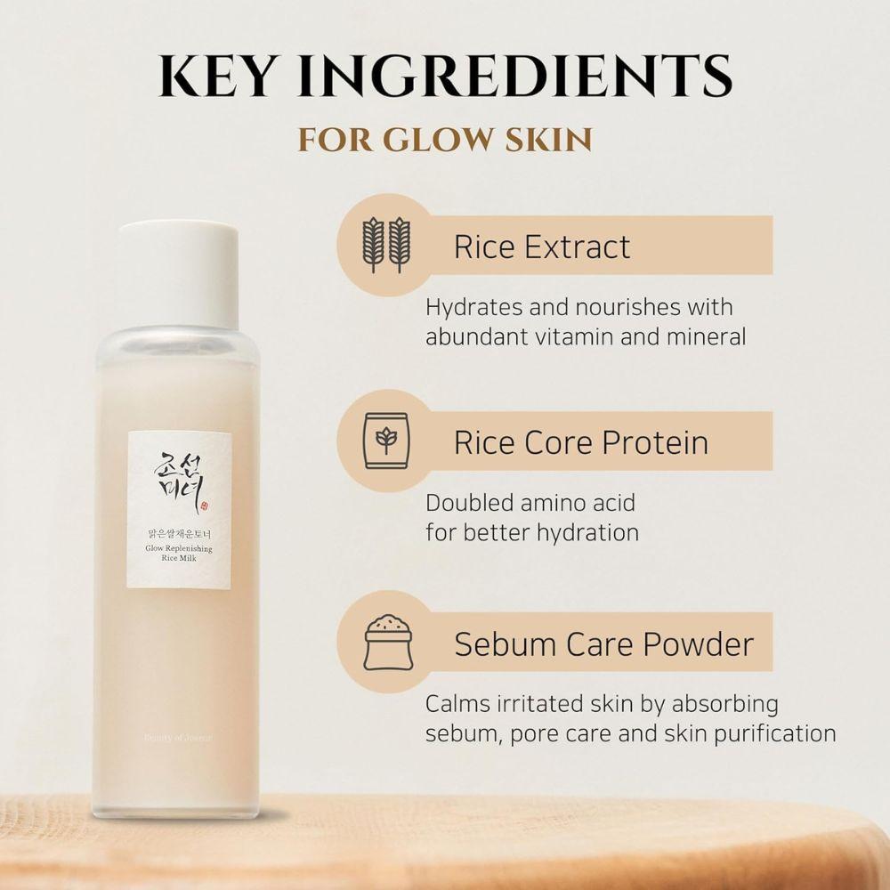 Beauty of Joseon Glow Replenishing Rice Milk 150ml | Tónico “milk” hidratante con extracto de arroz + aminoácidos (doble capa)