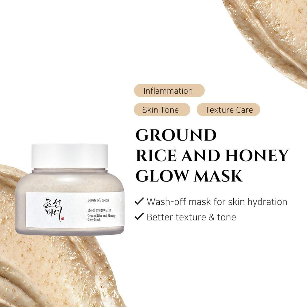 Beauty of Joseon Ground Rice and Honey Glow Mask 150 ml | Mascarilla de arroz y miel con arcilla, hidratante, exfoliación suave y efecto glow para todo tipo de piel