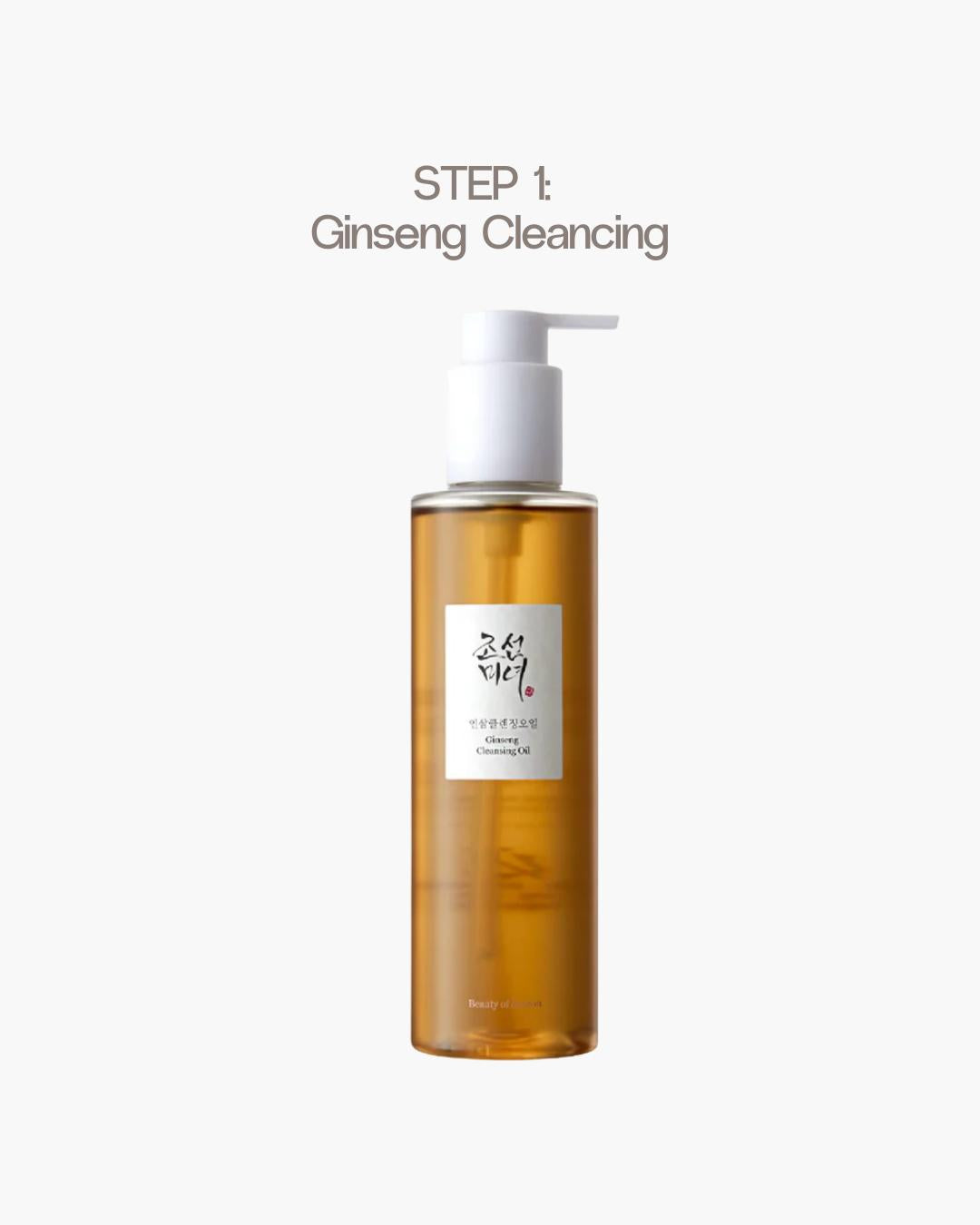 Beauty of Joseon- Pack Piel Seca & Madura (5 pasos): Ginseng Cleansing Oil + Ginseng Essence Water + Revive Serum Ginseng & Snail + Dynasty Cream + Relief Sun SPF50+