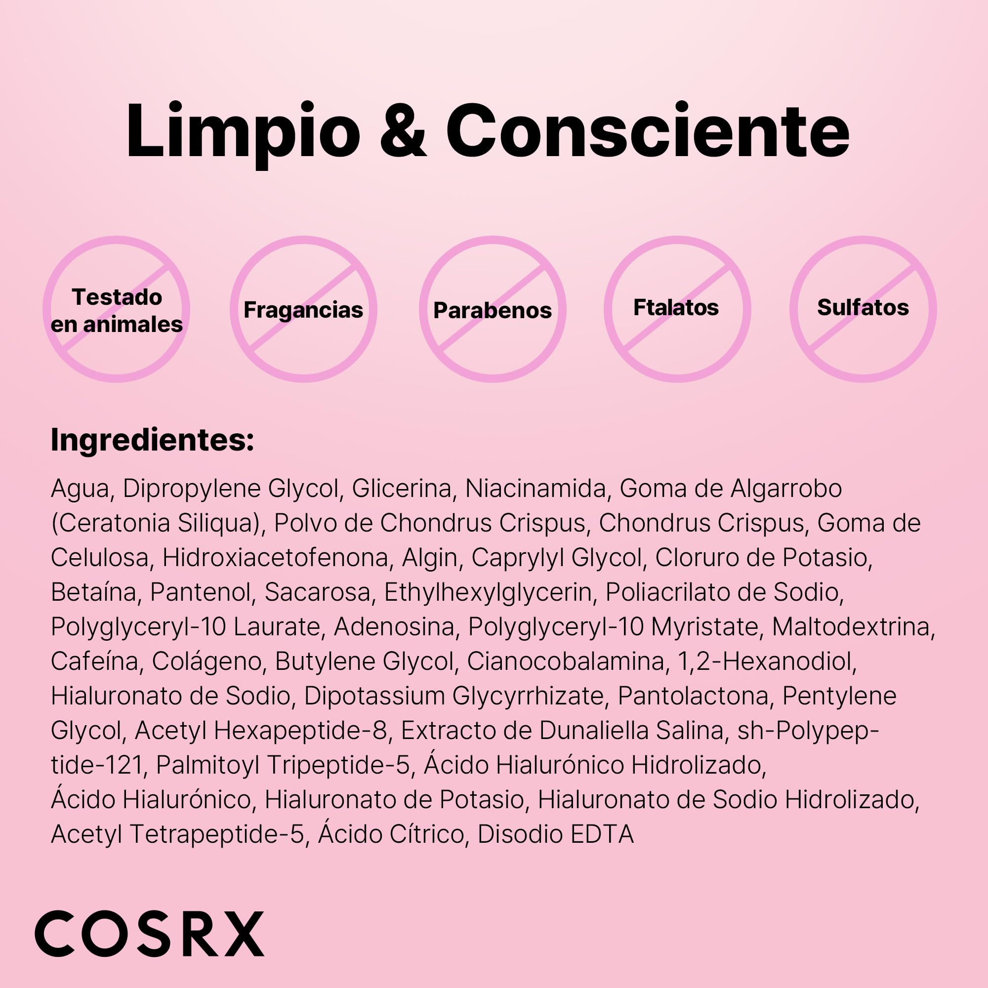 COSRX Pink Peptide Collagen Hydrogel Eye Patches 60 uds | Parches de ojos con cafeína, péptidos + colágeno (bolsas y aspecto de ojeras)