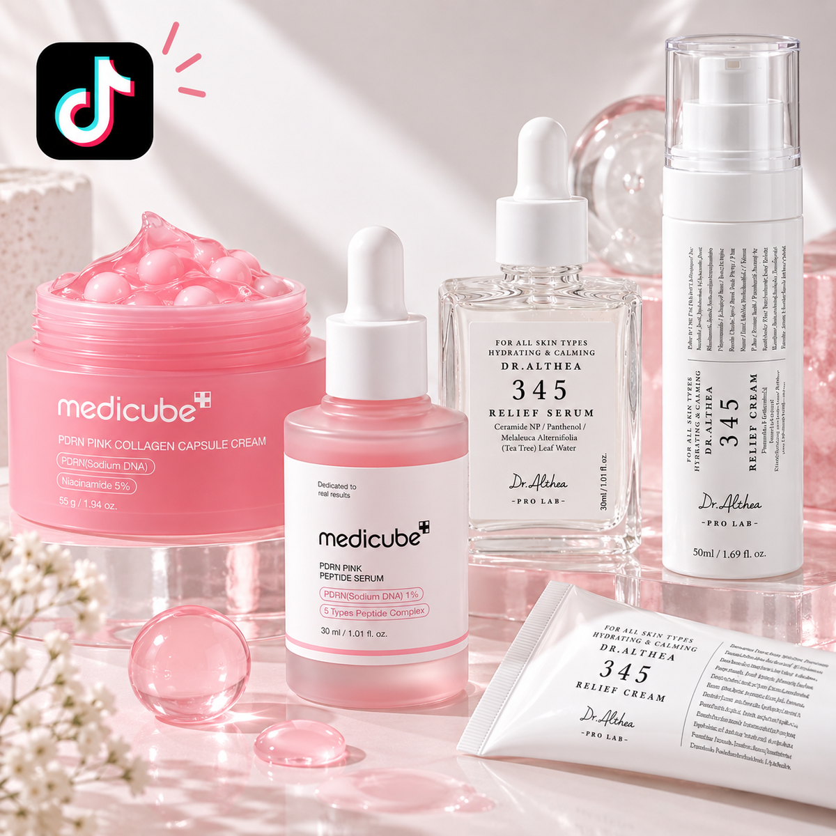 Productos coreanos virales en TikTok de Dr. Althea y Medicube