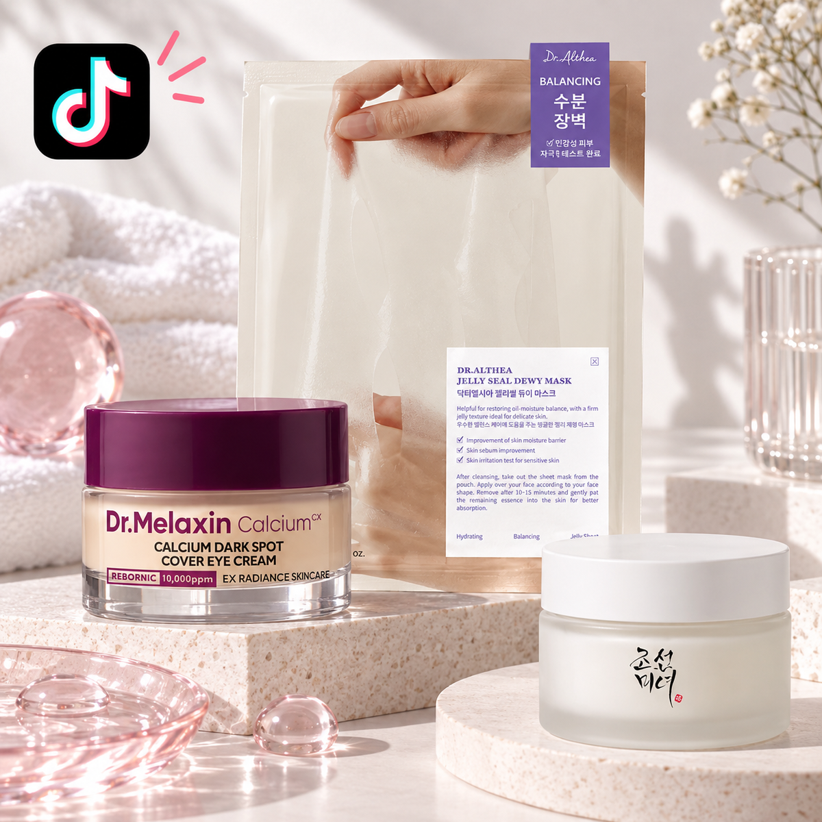 Productos coreanos virales en TikTok de Dr. Melaxin, Dr. Althea y Beauty of Joseon