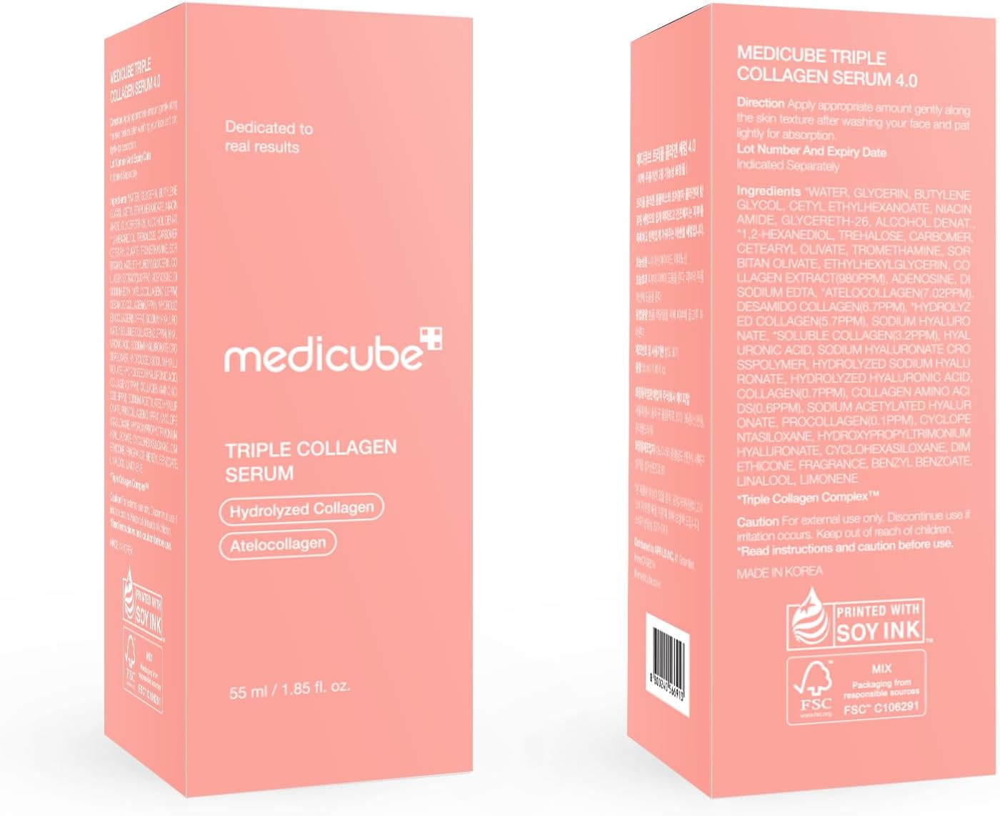Medicube Triple Collagen Serum 4.0 - Sérum Coreano con Colágeno Hidrolizado Niacinamida y Ácido Hialurónico para Piel Firme y Hidratada Efecto Glow Glass Skin