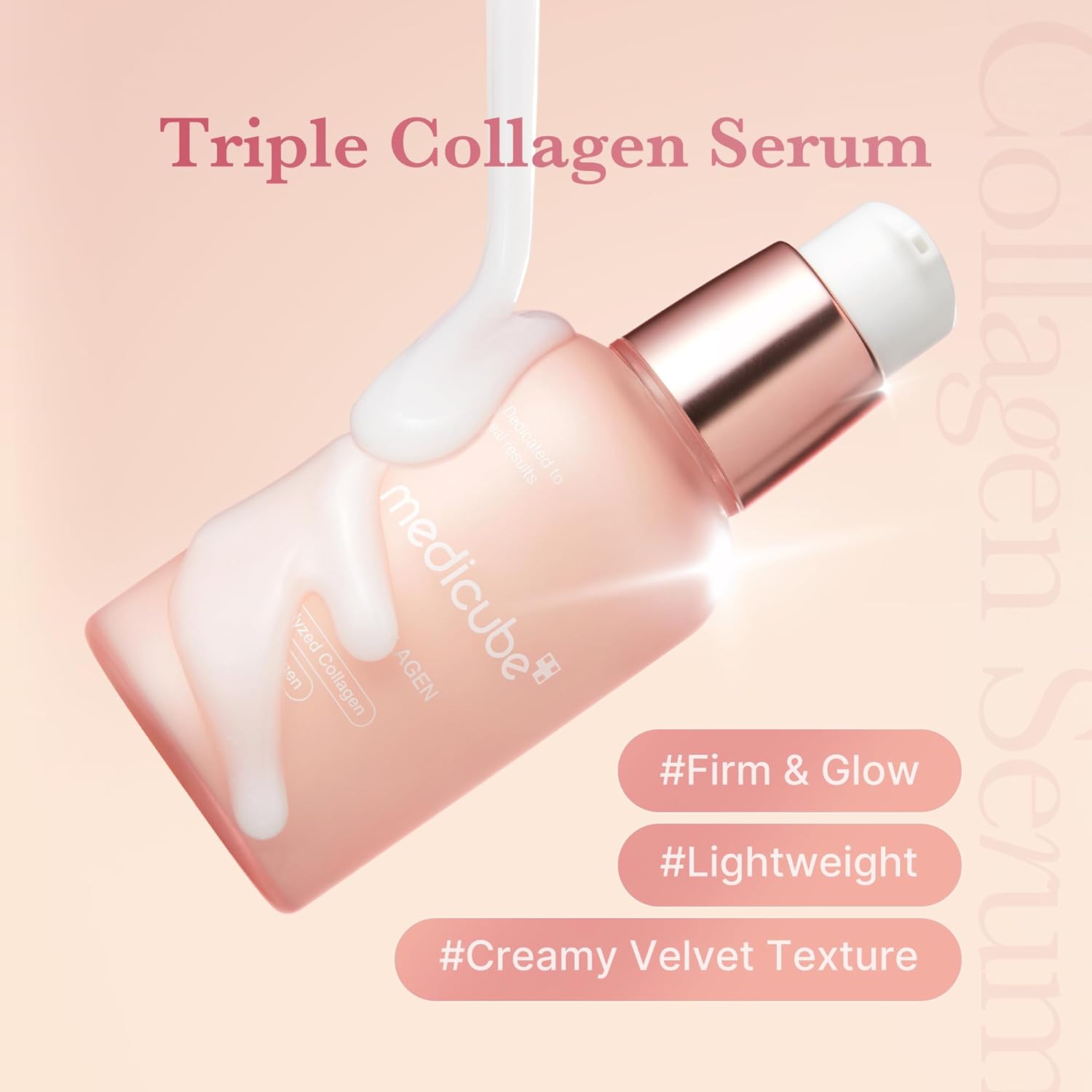 Medicube Triple Collagen Serum 4.0 - Sérum Coreano con Colágeno Hidrolizado Niacinamida y Ácido Hialurónico para Piel Firme y Hidratada Efecto Glow Glass Skin