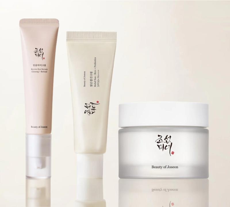 Beauty of Joseon Pack Ritual Completo: Dynasty Cream 50 ml, Relief Sun Rice SPF50+ PA++++ 50 ml, Revive Eye Serum Ginseng 30 ml