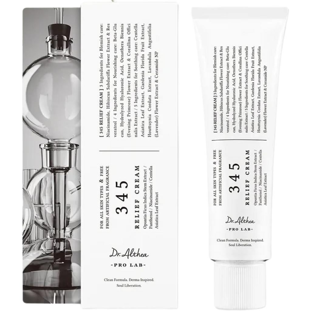 Dr. Althea 345 Relief Cream 50 ml Crema Facial Calmante e Hidratante con Ceramidas Ácido Hialurónico y Péptidos Ideal para Piel Sensible y con Acné