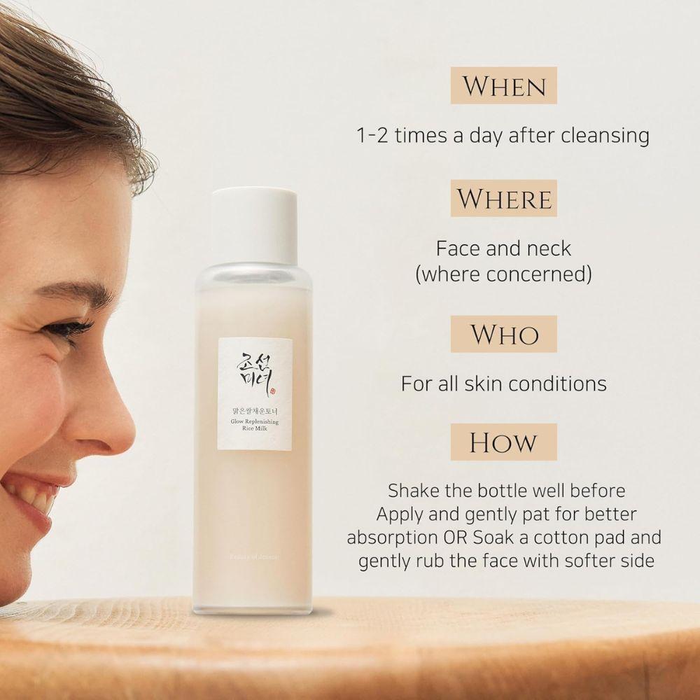 Beauty of Joseon Glow Replenishing Rice Milk 150ml | Tónico “milk” hidratante con extracto de arroz + aminoácidos (doble capa)