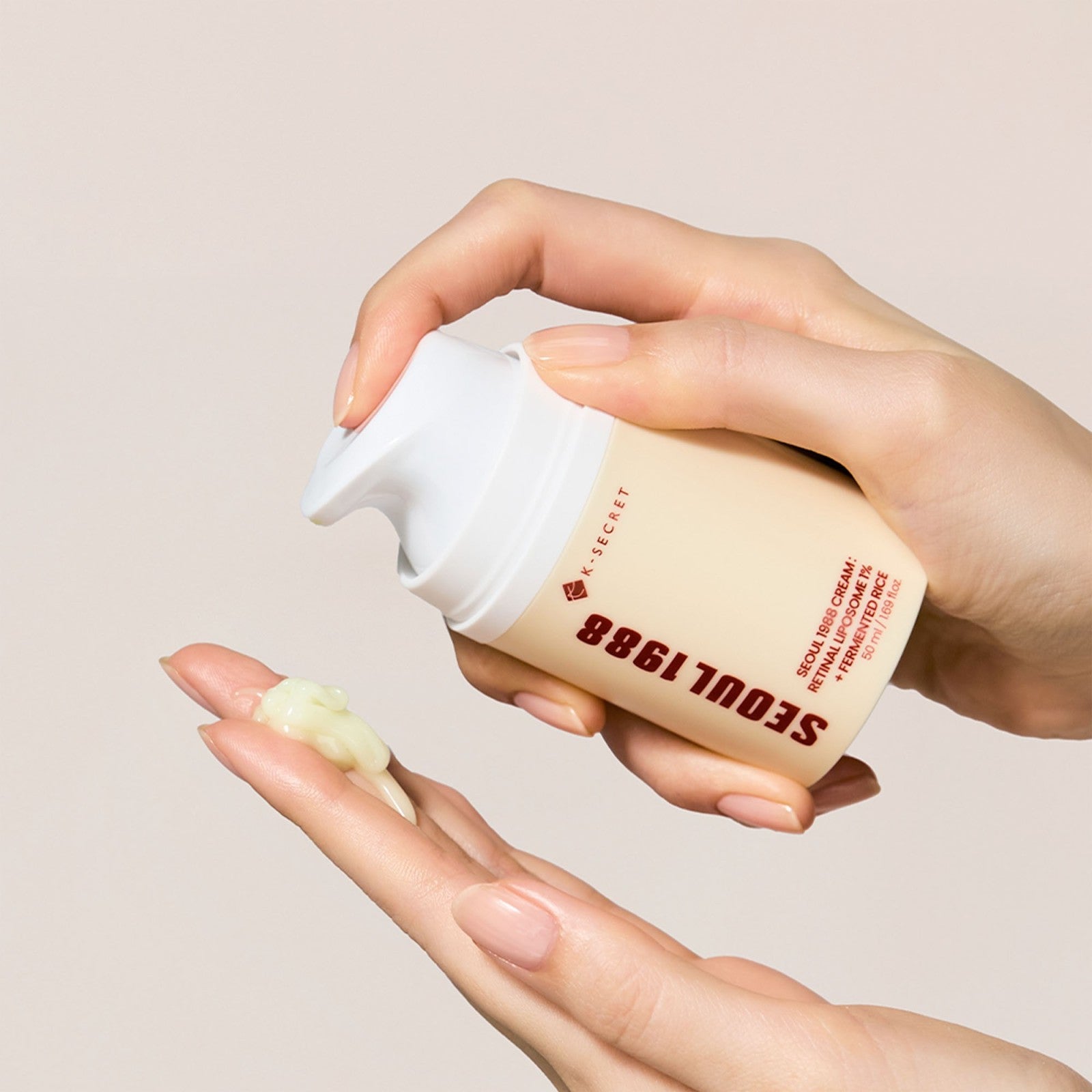 K-SECRET Seoul 1988 Cream Retinal Liposome 1% + Arroz Fermentado | Crema Antiedad Facial Hidratante con Bakuchiol, Péptidos, Vitamina C y E | Firmeza y Luminosidad | Cosmética Coreana | 50 ml