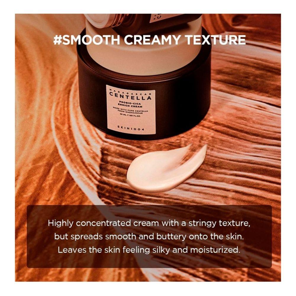 SKIN1004 Madagascar Centella Probio‑Cica Enrich Cream 50 ml | Crema facial coreana nutritiva con centella fermentada, ceramidas y manteca de karité para hidratar y calmar piel seca y sensible