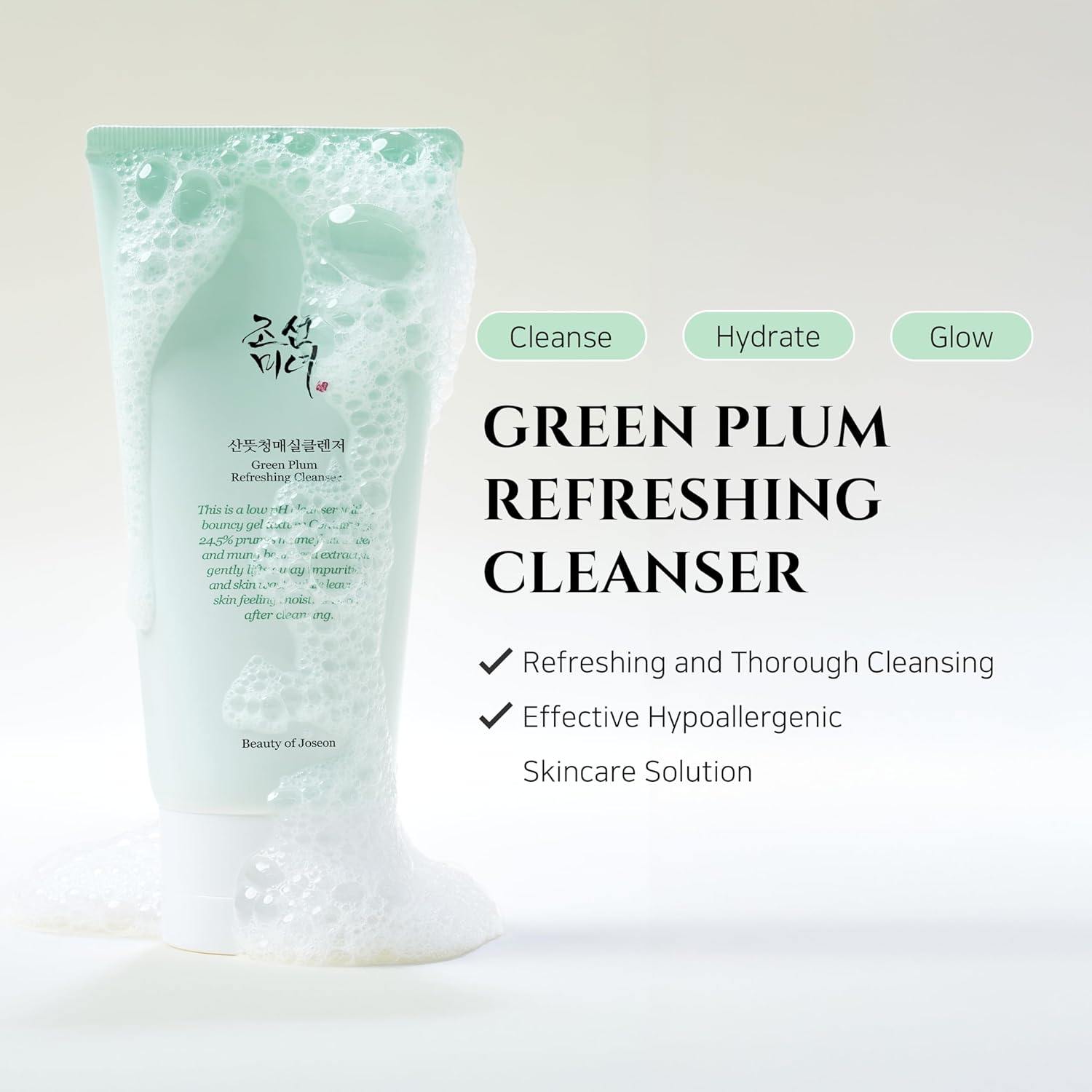 Beauty of Joseon Limpiador Facial Refrescante con Extracto de Ciruela Verde y Moringa 100 ml Ideal para Todo Tipo de Pieles Vegano y Libre de Crueldad Animal