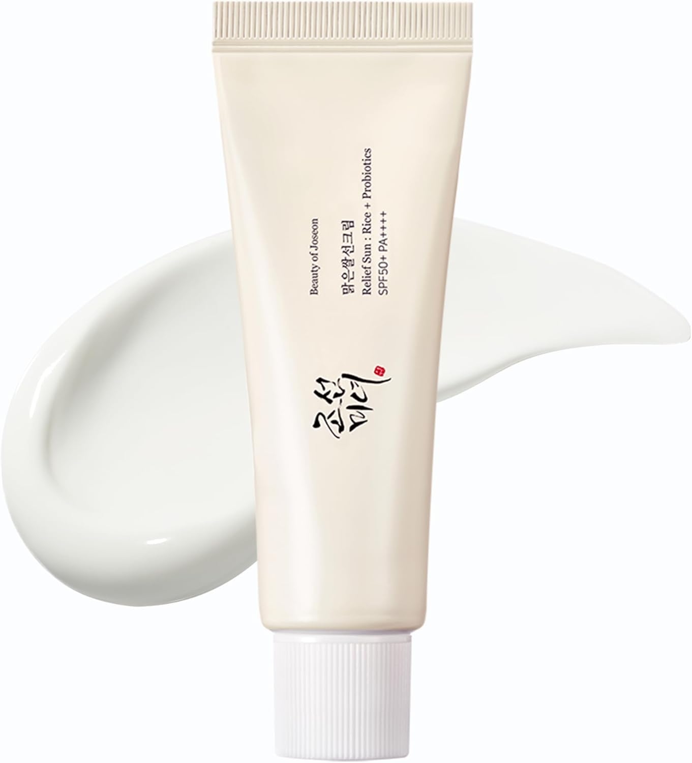 Beauty of Joseon Relief Sun SPF50 50 ml Protector Solar Arroz + Probióticos Ligero e Hidratante Textura Ultraligera y Sin Acabado Graso
