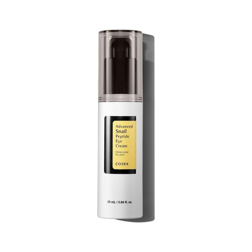 COSRX Advanced Snail Peptide Eye Cream 25 ml, crema ligera para el contorno de ojos con Snail Secretion Filtrate (mucina de caracol) + Peptide Complex‑5 (5 péptidos) + niacinamida